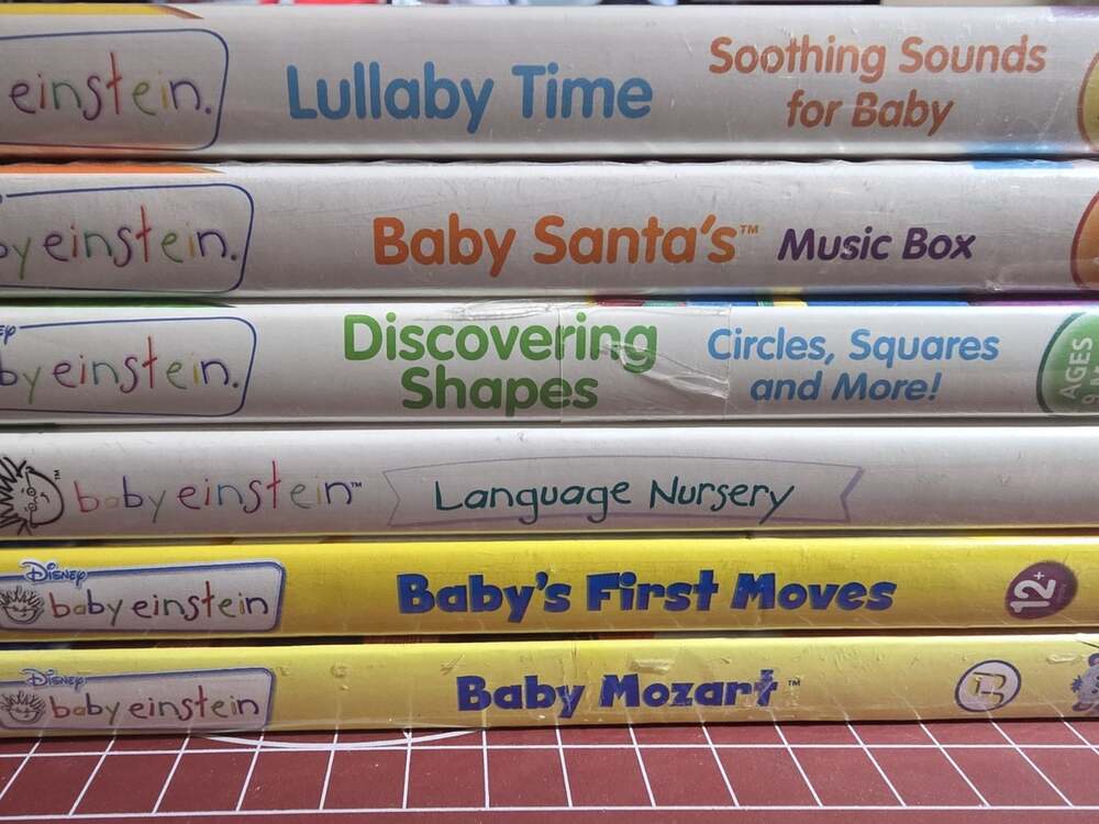 Baby Einstein Dvd Lot Baby Mozart Lullaby Time Language Nursery Discover Shapes